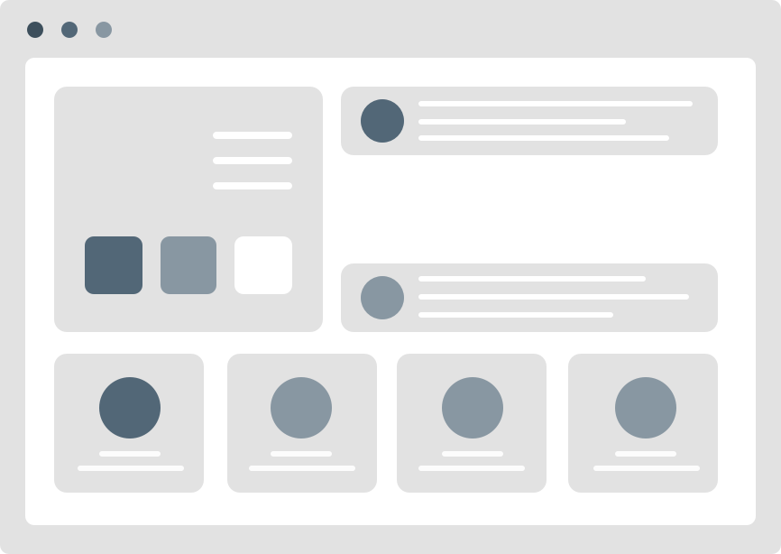 Big minimal grey dashboard graphic