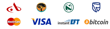PayFast processes Instant EFT with Absa, FNB, Nedbank and Standardbank Visa and Mastercard credit cards, debit cards and vouchers