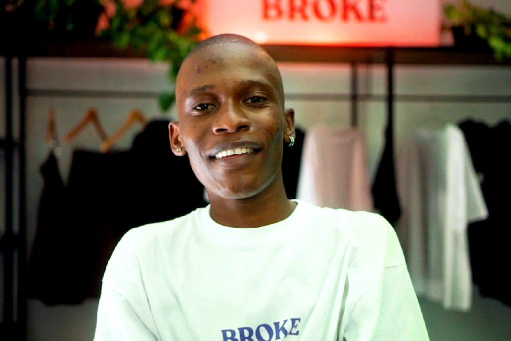 Andile Dlamini founder of BROKE clothing